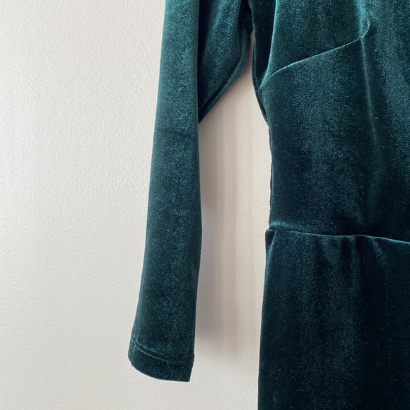 Ricki’s Deep Green Faux Wrap Dress - Picture 9 of 11